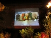 008 KInder dieser Welt Projektion im Ateliergarten