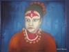 Kumari, Schutzgoettin vom Koenig in Nepal, 50x40 cm, Oel