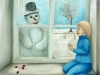 Wo kommen die Kirschen her?, 1997, Oel, 100x100 cm